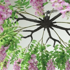 55″ LAVENDER Silk Wisteria Vine Hanging Artificial FLOWER Chandelier Party