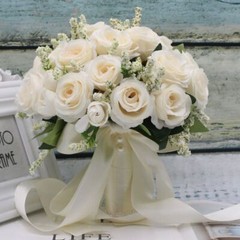 Bride Artificial Rose Bouquet Bridesmaid Ornament For Bridal Wedding Decoration