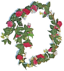 6′ FOOT ARTIFICIAL MULBERRY ROSE GARLAND FLEXIBLE PLASTIC STEMS FAUX FLOWERS NWT