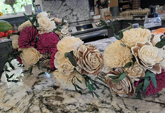 Handmade Wooden Flower Bouquets & Boutonniere