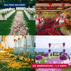 1000 Pcs Artificial Silk Rose Petals Decoration Wedding Party Color Emarald Gree