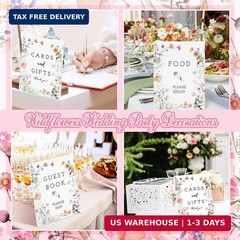 Yookeer 6 Pcs Wildflowers Wedding Table Decor Love in Bloom Floral Bridal Thank