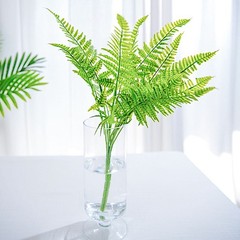 2 Green 19″ Faux Boston Fern Artificial Leaves Greenery Stems Party Decorations