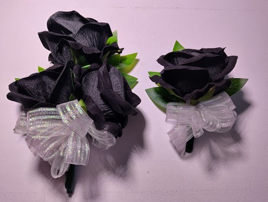 Hand Made Corsage and boutonniere Set Halloween