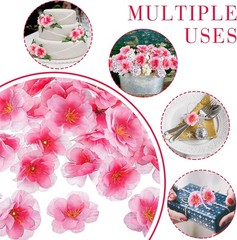 Pieces Cherry Blossom Heads Artificial Fake Silk Cloth Petals