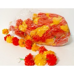 12 Pc Artificial Marigold Flower Garland Strings, 5 Ft Each, NEW