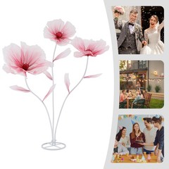 Handmade Gradient Red Silk Flower Artificial Flower Wedding Stage Backdrop Decor