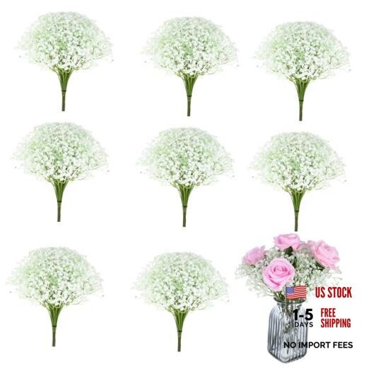 100 Pcs Baby Breath Artificial Flowers Artificial Bulk Faux Flowers Bouquet