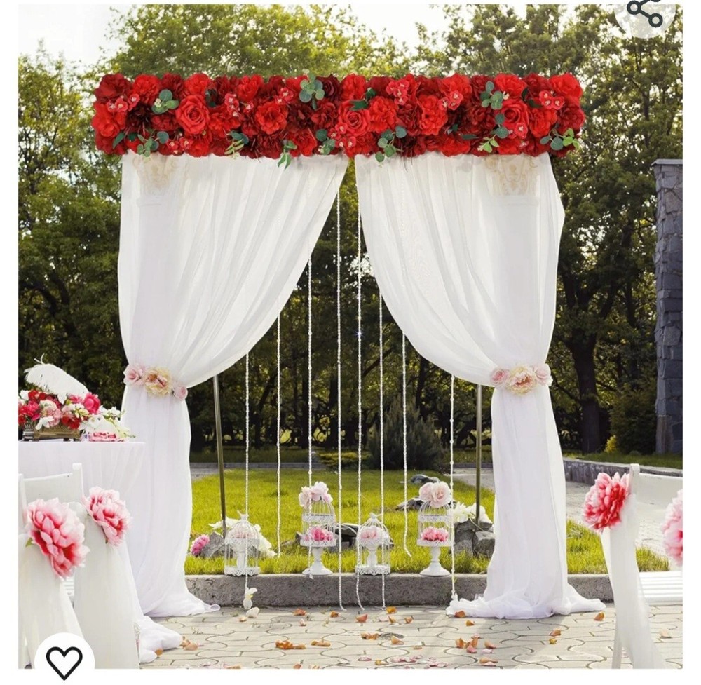 Wedding Arch Artificial Flowers – 6Pack Realistic Silk Roses All Occasions 