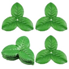 Yolev 200pcs Artificial Leaves 3.74 Inch Flower Rose Leaf Fake Leaves for Flower