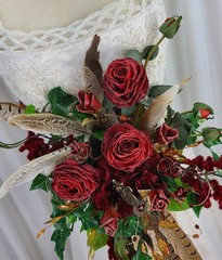Steampunk and Style Faux Silk Bridal Bouquet