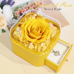 Beferr Birthday Gifts for Women Preserved Real 4.3 x x 3.7 inches, Yellow