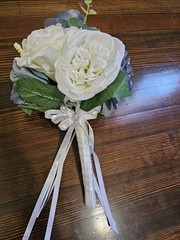 wedding bridal bouquet / ramo de novia “Nuestra Boda” written in Spanish