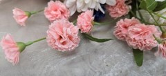 Faux Flower Bouquet – Pink and White Floral Bouquet for Indoor Decoration Flower