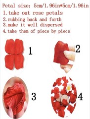 1000pcs Simulated Rose Petals, Non-Woven Fabric, Stacked Petals, Rose Decor Love