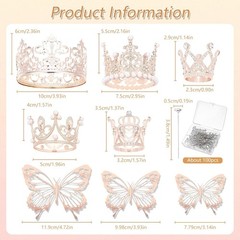 Flower Bouquet Accessories & Crowns for Flower Bouquets, Including 5 Pcs Cake Mi