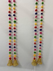 Indian Wedding Gralands pom pom Strings Door Hanging Decoration Event lot 5pcs