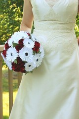Deluxe Rose and Gerbera Daisy Wedding Bouquet – Paper Flower Bouquet, Roses
