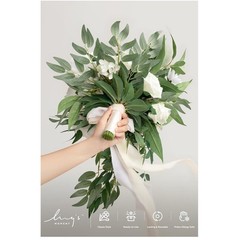 Elegant Ivory Cascade Bridal Bouquet