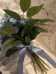 WEDDING BOUQUET SET 18pc set FREE SHIPPING! DUSTY BLUE! Custom Colors Too