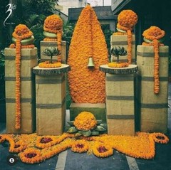 Indian Wedding Decor Articial Garland Handmade Marigold Flower Vine 10 Pc Lot