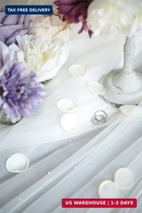 Floroom 300pcs Rose Petals Ivory Faux Silk Flower Petals for Wedding Flower Girl