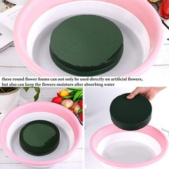 6Pcs Flower Foam Blocks,6.5Inch Round Dry Floral Foam for Artificial6631