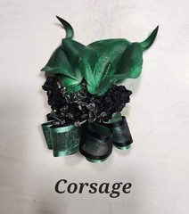 Hunter Green Black Calla Lily Bridal Wedding Bouquet Accessories