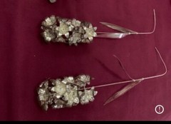 Persian Silver Jasmine Flowers Set Of 2 Branches. New In Original Cases.