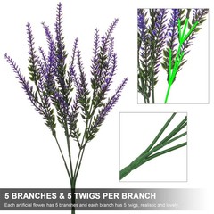 2-10 Bundles Artificial Flower Fake Plants Lavender Hanging Garden Wedding Decor