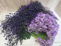 Lot Wedding Shades Of Purple Artificial Flowers Garland Net Arch Or Decor Box 5