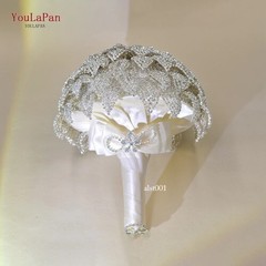 Shining Rhinestones Bridal Bouquet Handmade Crystal Bride Accessories Flower