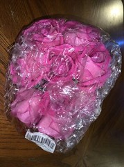 Mandy’s One Dozen Pink Roses Artificial Silk Flowers Bouquet Centerpiece