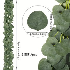 Artificial Eucalyptus Garland Green Eucalyptus Hanging Vine Outdoor DIY Fake Pla