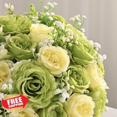 Yastouay Mixed Green Cream White Peonies 4 Bouquets