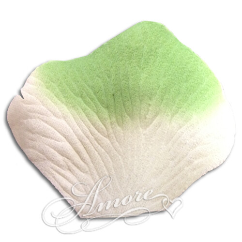1000 Wedding Silk Rose Petals Green-Light Ivory, Petals & Garlands, Rose Petals