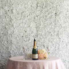 4 White Hydrangea Flowers Mat Wall Backdrop Panels Wedding Party Decorations