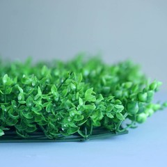 22 sq ft Green Artificial Mini Leaves UV Protected Wall Backdrop Panels Party