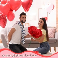 3 Pcs Derby Day Giant Artificial Flowers Decoration 12, 16, 20 Inch Red Rose
