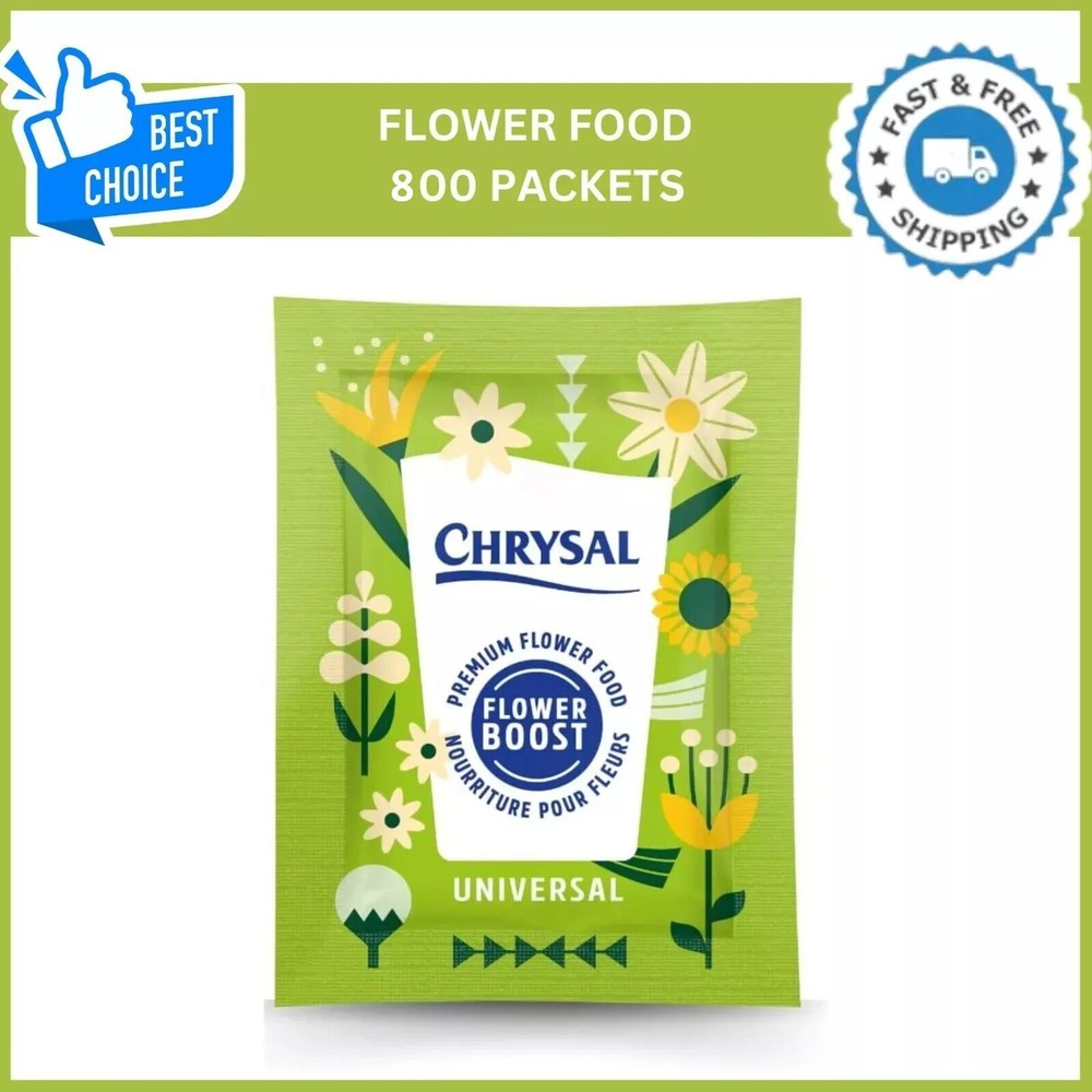 Clear Flower Food Packets for Flower Arrangements & Bouquets – (5g – 800 Ct)