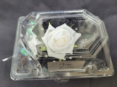 NEW Black Now & Forever Keepsake Silk Rose Corsage with Crystal Bracelets