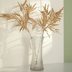 Gold 2 Metallic 33″ Artificial Bamboo Leaves Branches Faux Foliage Stems Events