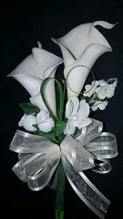 Wedding single or double calla lily mother’s or grandma’s corsage white or ivory