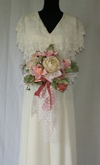Garden and Pink Lace Silk Wedding Bouquet