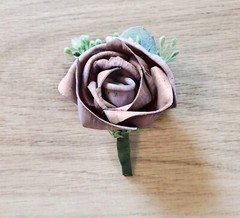 Lavender Dusty Blue Burgundy Cascade Bridal Bouquet Sola Wood Wedding Flowers