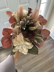 Flower Bouquet Boho Bohemian Wedding Bridal Rustic Autumn Floral