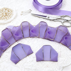 300Pcs Pre-Made Organza Rose Petals Pre-Cut Chiffon Petals for DIY Artificial Fl