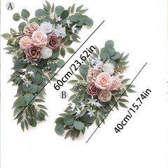 2x Wedding Arch Flowers Corner Row Garland Ornament for Wall Reception