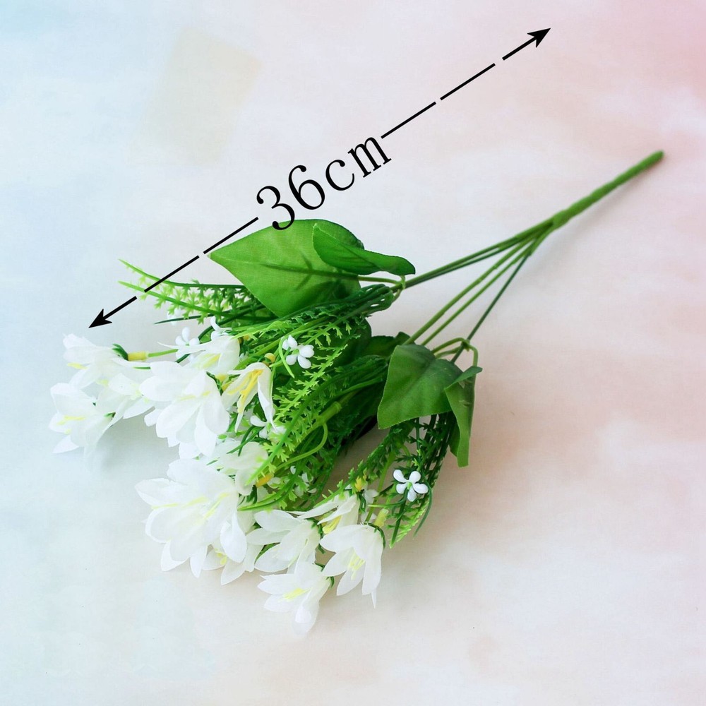 US 4pcs 20 Heads Artificial Garden Orchid Floral Wedding Home Party Decorate