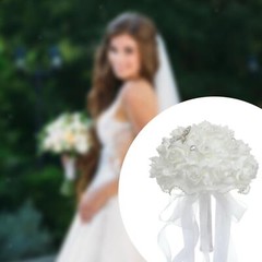 Wedding Bridal Bouquet Artificial Flowers Hand Flower for Party Anniversary